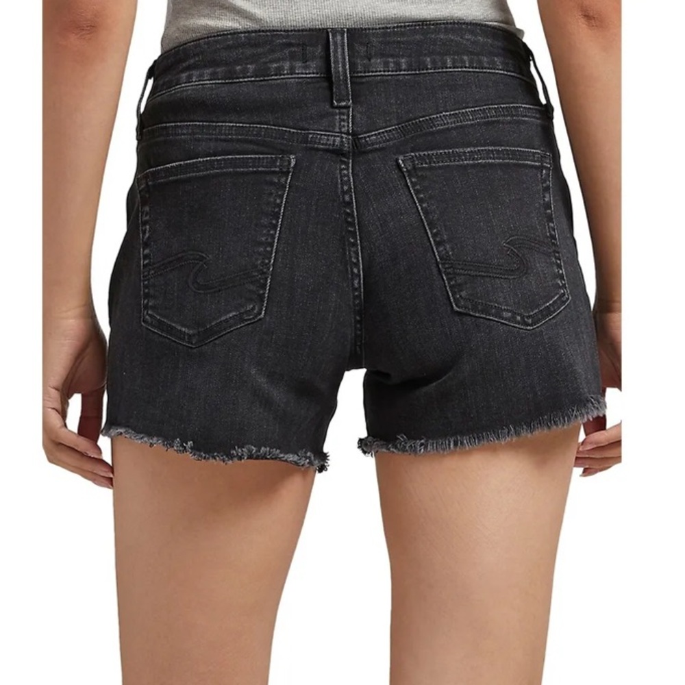 SILVER Black Denim Cutoff Shorts